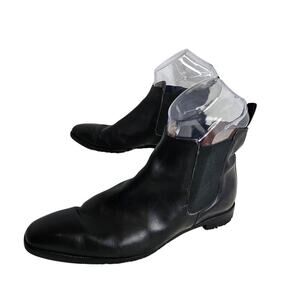 Ralph Lauren Purple Label Sz9B Collection Black‎ Leather Slipon ChelseaBootsFlat